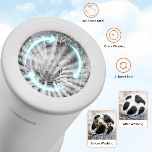 DOGNESS Automatic Dog Paw Cleaner Cup Paw Washer for Small & Medium Dogs