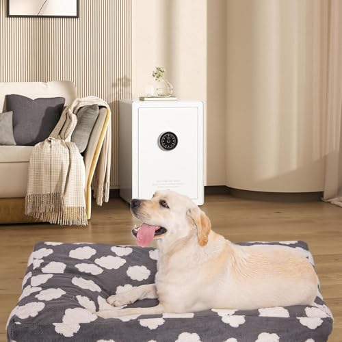 Faux Fur Dog Bed Covers – Ultra Soft Rose Velvet, Removable & Washable, Cozy & Durable,Large Pet Bed Cover Only (No Filling) – Gray, (Cloud Coffee Brown, 44" L x 32" W x 4.5" Th)