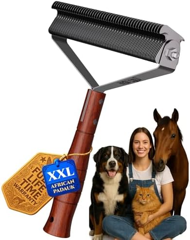 Max Undercoat Rake for Dogs & Cats, Dog Brush for Shedding, Dematting Comb