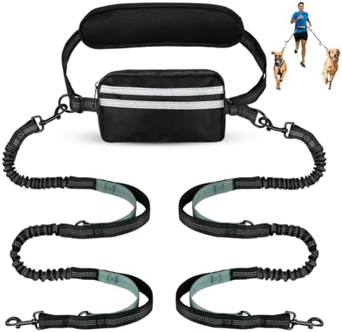 Hands Free Dog Leash for Two Dogs Walking, Running
