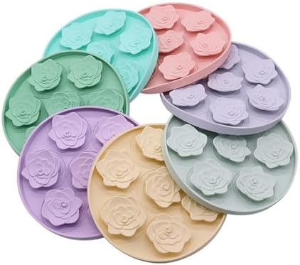 52-Cup Silicone Slow Feeder Mat, Flower Maze Anti-Gulping Lick Pad