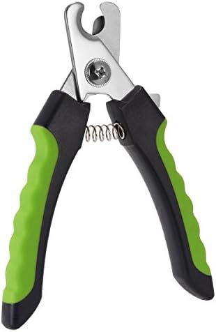 Dog Nail Clippers Trimmer Pet Nail Clippers with Safety Guard Razor and Nail File, Sharp Blades Buit-in Handle Lock Sturdy Non Slip Handles for Small, Medium and Large Breeds, YL-002