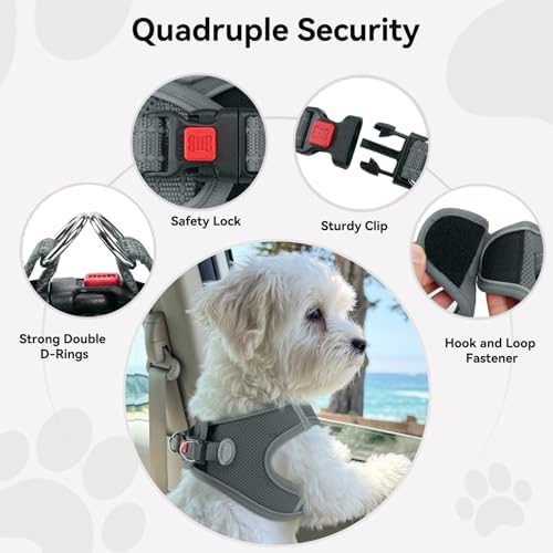 Joytale Step-in Dog Harness, Soft Breathable Mesh, Gray XL