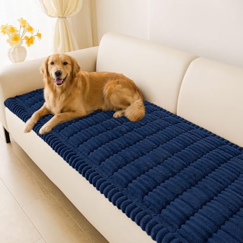 hyha Couch Cover for Dogs, Washable Non Slip Plush Flannel Sofa Protector