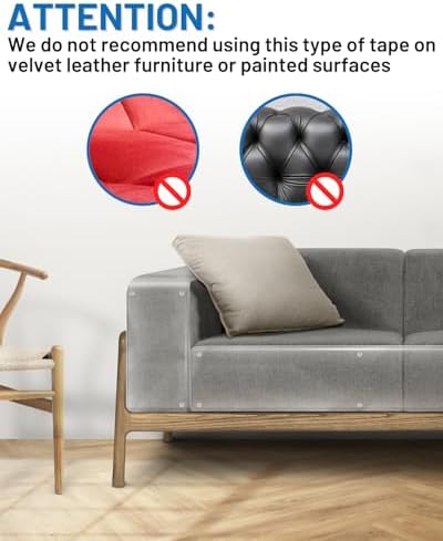 Anti Cat Scratch Furniture Protector,Clear Self-Adhesive Furniture Protectors for Apply Scratching Deterrent and Shield for Sofa Corners, Walls, Doors with 30 Twist Pins(118in x 7.9in)