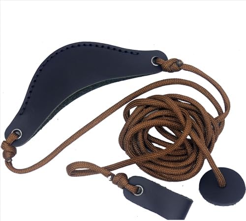 Shepherd Sling Handmade Leather Throwing Old-Fashioned Slingshot Rock Sling Dog Ball Launcher Ball Thrower Dog Tennis Ball Launcher