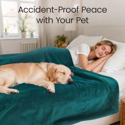 LOOBANI Waterproof Blanket for King Size Bed, Reversible Leakproof 85"x108"