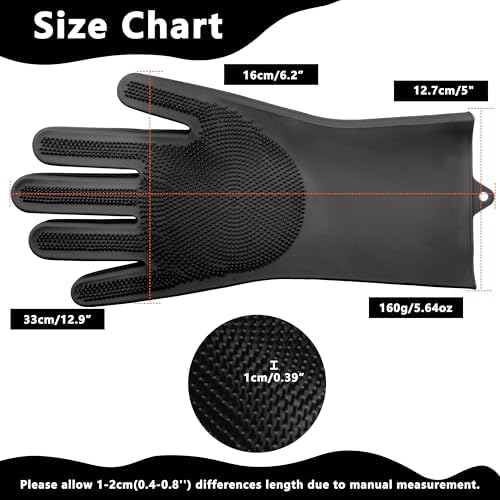 Pet Grooming Gloves—Dog Washing Gloves with High-Density Teeth