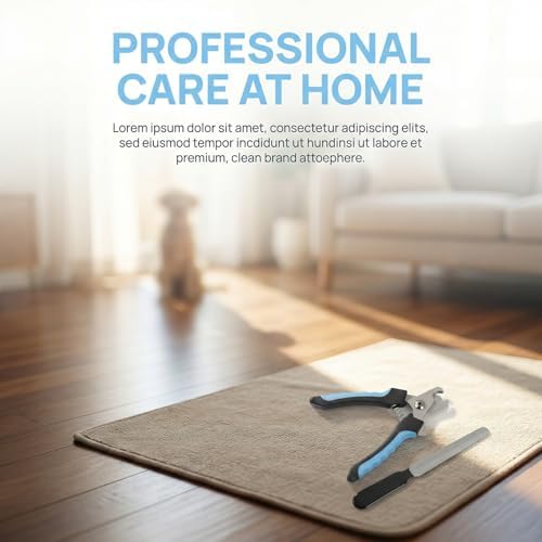 Dog Nail Clippers for Large Dogs, Pet Nail Clipper Kit for Small & Large Dogs & Cats，Dog Nail Clippers for Dogs and Cats - Safe and Easy to Use，Professional Dog & Cat Nail Trimmers (Blue)