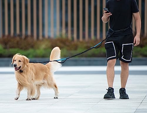 iYoShop Hands Free Dog Leash with Zipper Pouch, Large, 25-120 lbs, Pink