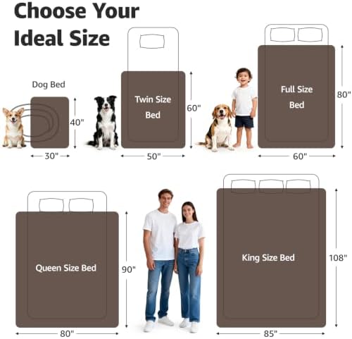 LOOBANI Waterproof Puppy Blanket for Dog Crate, 30"x40", Coffee