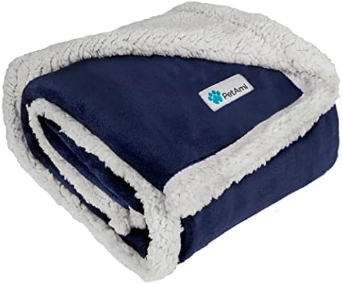 PetAmi Dog Blanket for Small Medium Pet Cat Puppy Kitten, 40x29 Mini, Blue