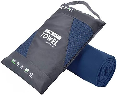 Rainleaf Microfiber Towel Quick Dry Camping & Travel & Gym Towel. Compact