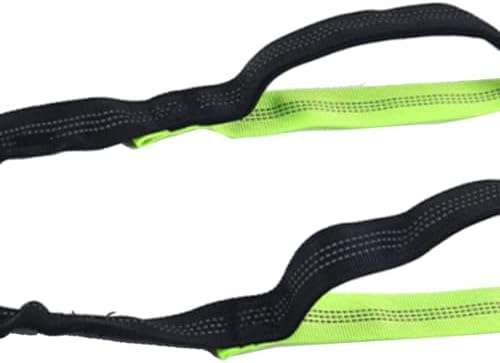 Pssopp Hands Free Dog Leash, 360 Clip (Black + Green)