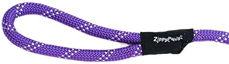 ZippyPaws Climbers Rope Heavy Duty Dog Leash, 6 Feet Long - Purple