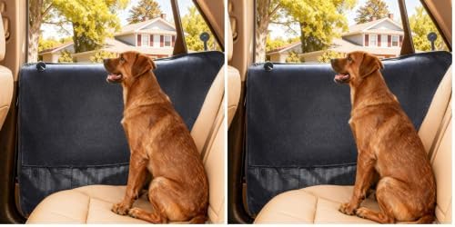 Durapower Dog Car Door Protector丨4 Pack Extra Big & Thick Anti Pet Scratching Waterproof Vehicle Door Covers Guard Truck Interior Panel Safe SUV Universal 600D Black