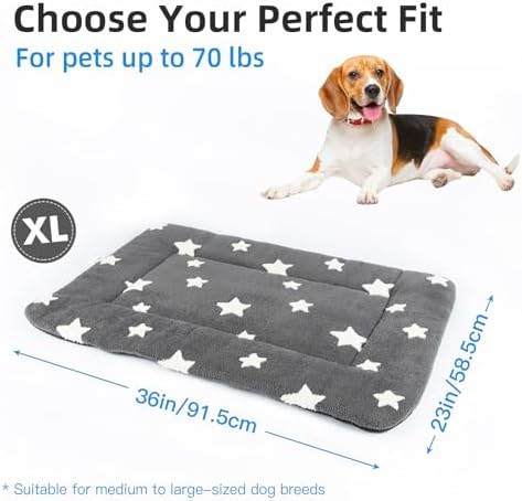 Mora Pets Dog Crate Pad Washable Dog Bed for Crate Flat Cat Pet Kennel Mat