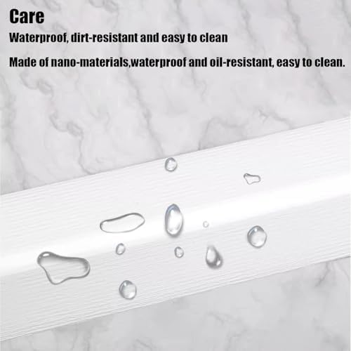 Wall Corner Protector White Wood Grain - 4 PCS, 3 ft x 1 in - Self Adhesive Corner Guards for Walls, Cabinet Doors, Edge Protector Trim; Easy to Install Wall Corner Guard (90cm x 2.5cm)