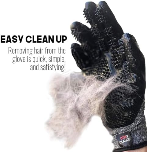 Pet Grooming Gloves for Dogs and Cats Deshedding Brush and Bathing Mitt with Soft Rubber Tips Gentle Massage Tool Removes Loose Hair Dirt and Dander Reduces Shedding Easy to Clean (2 Pack)