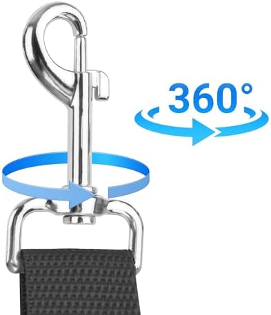 YAOHDAO Dog Seat Belt Harness for Car, Restraint Adjustable with Elastic Bungee Buffer Headrest for Vehicle, 360 Degree Swivel Nylon Pet Safety Seat Belts Car Harness (Black with Flowers)