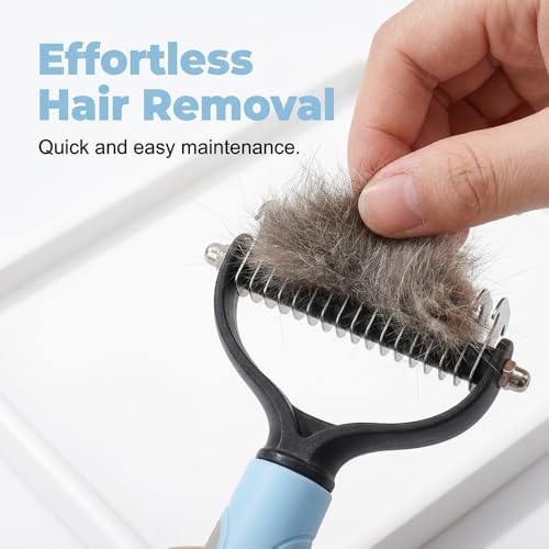 Double-Sided Pet Grooming Brush, Pro Tool For Dogs Shedding Stainless Steel Dual Tooth Undercoat Rake Detangling Comb Ergonomic Pet Grooming Brush (Orange, 1PCS)