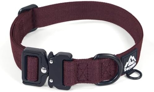Dog Collar for Large Medium Small Dogs Leash Harness(Burgundy, L)