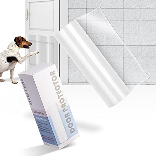 Door Scratch Protector from Dog Scratching, 200'' x 8.3'' Dog Door Protector Scratch Guard, Ultra Durable Anti Scratch Guard Deterrent Tape, Clawguard Door Shield