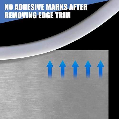 Rubber Edge Trim, Flexible Edge Trim for Sharp Edge, 1/4" U Channel Edge Protector, Self Adhesive Edge Guards for Plywood, Glass, Flexiglass and Sheet Metal Parts, 20Ft, Grey Color