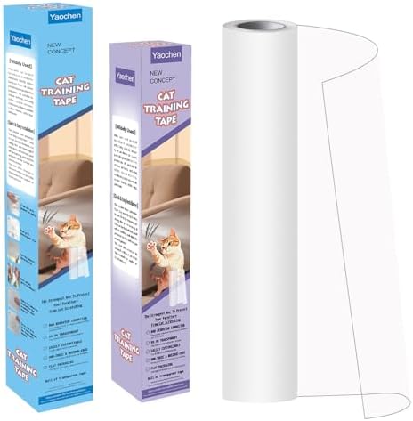 Cat Scratch Furniture Protector - 0.2mm Thick Clear PVC Couch Protector from (15.7inX196.8in（with 20 Twist Pins）)