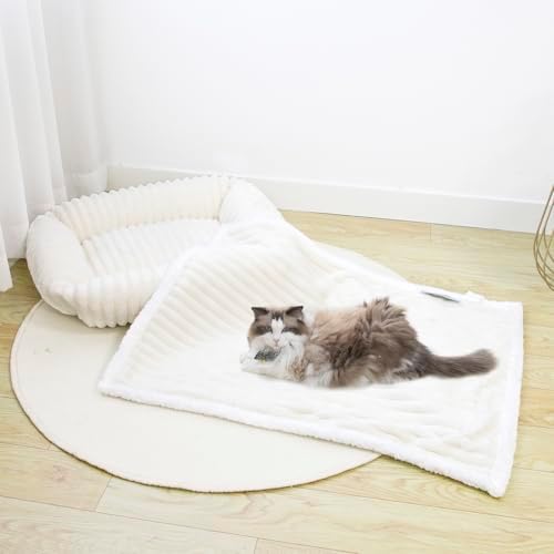 Waterproof Dog Blanket Soft Pet Cat Blanket 40x50 in Cream