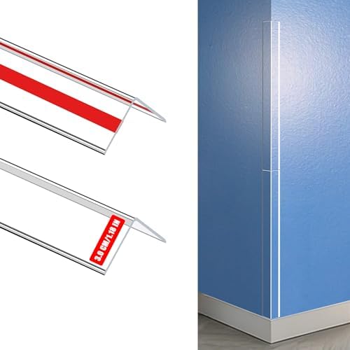 Clear Self-Adhesive Wall Corner Protectors-2 PCS of Corner Guards & Edge Protector for Baby, Furniture, Door, Tables, Cover Sharp Furniture, Easy to Install (3x40.6cm/1.18x16in)