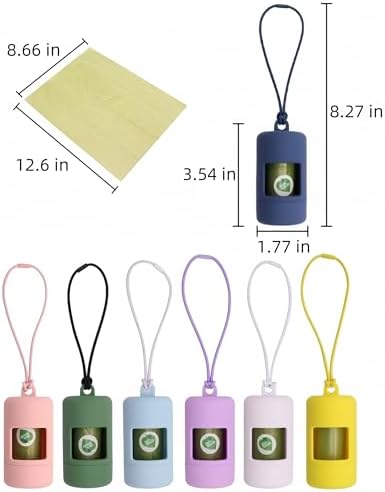 QMEAKMONY Dog Poop Bag Holder for Leashes Compact and Lightweight Poop Bag Dispenser Dog Waste Holder Easy Replacement and Cleaning (Pink)