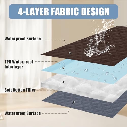 Smiry Waterproof Reversible Pet Couch Covers for Dogs