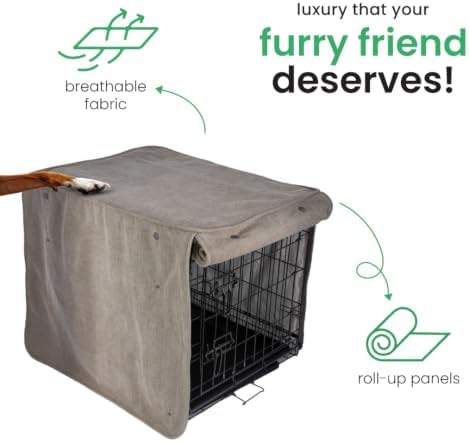 Molly Mutt Jupiter Dog Crate Cover, GOTS-Certified 100% Organic Cotton Canvas Cover for Dog or Puppy Kennel and Cage, Washable, Free of Harmful Chemicals, X-Large, Fits 42"x28"x31" Crate