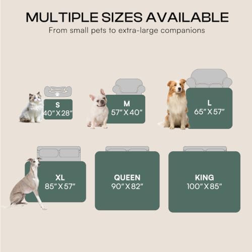 Luciphia Waterproof Dog Blanket, Reversible Sherpa Fleece for Couch Cover