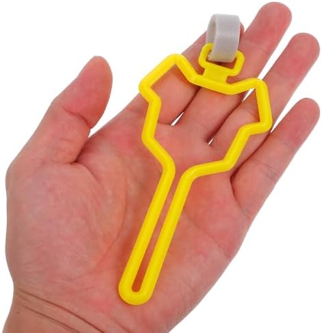 Luxshiny Dog Waste Bag Holder Clip with Retractable Leash Bracket Lightweight Pet Waste Bag Carrier Youth Yellow with Packaging for Outdoor Walks