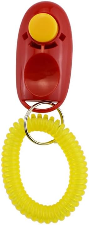 Crisp Sound Dog Training Clicker with Wrist Coil, Durable ABS Pet Behavioral Trainer, Portable Reward Marker for Puppies and Dogs, Indoor Outdoor Obedience