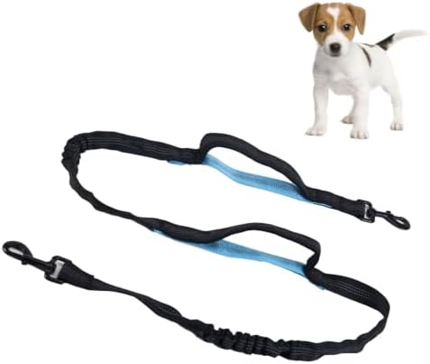 Hands Free Dog Leash with Shock Absorbing Waist Belt for Running
