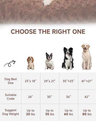 KSIIA Washable Dog Bed Medium Size Dog Crate Bed Pet Mat 35"x23" Brown