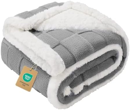 Luciphia Waterproof Dog Blanket, Reversible Fleece & Sherpa, Couch Cover