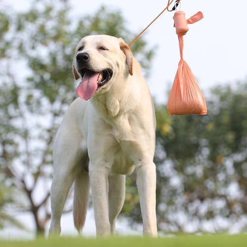 Deo Doo Dog Poop Bags with Handles & Holder, 108 Bags, Peach Scented