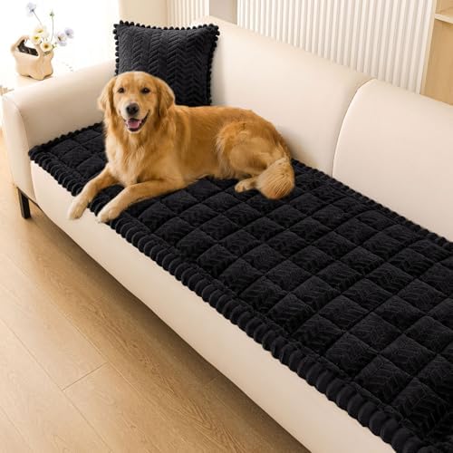 Smiry Couch Cover for Dogs, Non Slip Fuzzy Pet Sofa Covers Washable