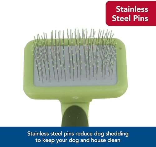 Coastal Pet Safari Dog Soft Slicker Brush - Dog Grooming Brush for Shedding - for Dogs with Short, Medium and Long Hair - Small - 6.5" x 2.5"