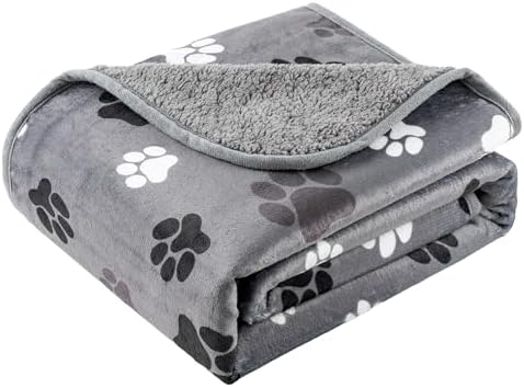 Waterproof Dog Blankets for Large Dogs 50"x60" Dark Grey