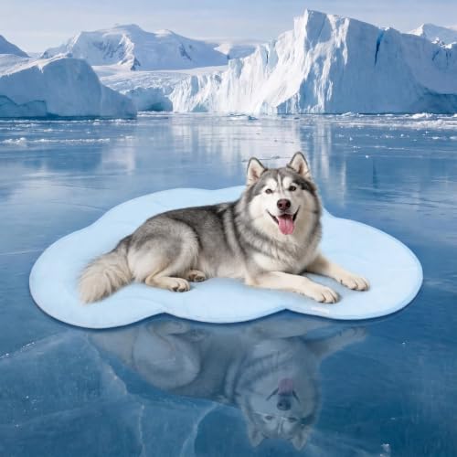 BECEMURU Cooling Mat for Large Dogs, Q-MAX＞0.46 Thick Breathable Cold Pad