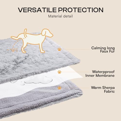 Luciphia Calming Waterproof Dog Blanket, Reversible Faux Fur Pet Blanket