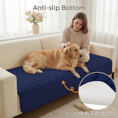 Foxdecor Couch Cover for Dogs Sofa Covers Non Slip Couch Pad Pet Friendly