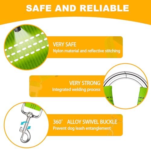 2-Pack Dog Car Seat Belt, 3-in-1 Headrest-Mounted Dog Seatbelt for Car, Adjustable Nylon Pet Safety Leash with Elastic Buffer & Reflective Stitching, Durable Car Harness for Dogs Fits Most Vehicles