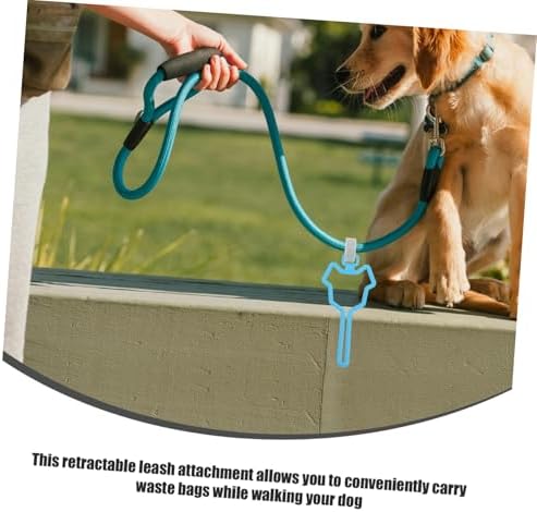 Happyyami Hands Dog Bag Holder Lightweight Poop Bag Carrier Clip for Leash Material Fit for Outdoor Walks and Travel