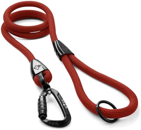 MADE TO ROAM Premium Explorer Leash - Climbing Rope Leash with Autolocking Aviation Aluminum Carabiner - Texas Flair, 6ft